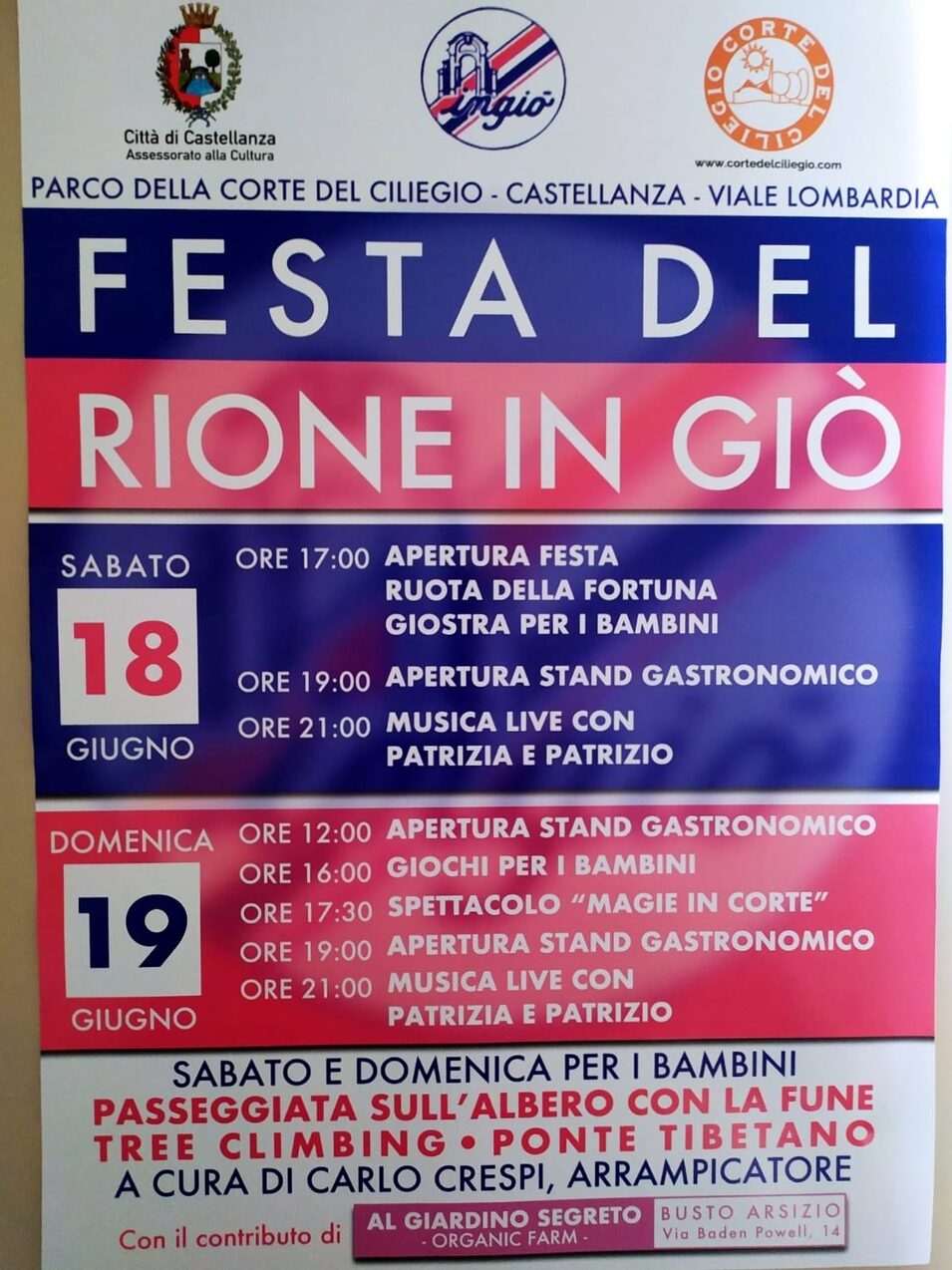 Manifesto festa del Rione Ingio'
