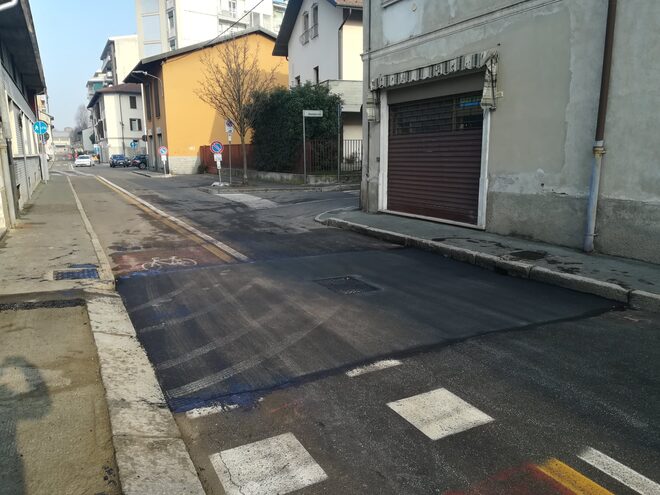Lavori in corso sulle strade di Castellanza