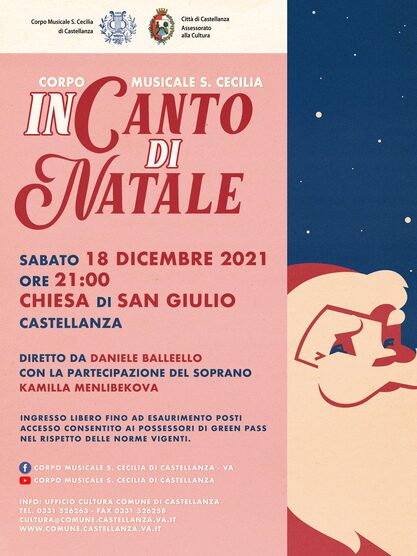 Cartellone del concerto InCanto di Natale 2021