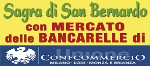 Domenica 20 Settembre in Viale Lombardia Mercato della Confcommercio in occasione della Sagra di San Bernardo