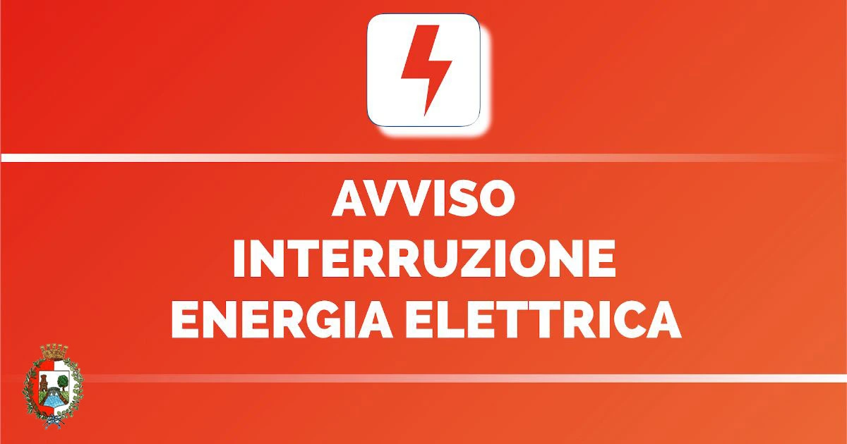 Venerdì 4 Aprile 2025 è in programma un'interruzione di erogazione di energia elettrica 