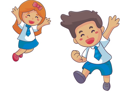 bambini che salutano