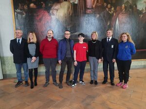 Il Sindaco Mirella Cerini insieme ai realizzatori del progetto Sthenathlon young
