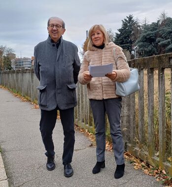 Il sindaco Mirella Cerini insieme all'assessore Claudio Caldiroli