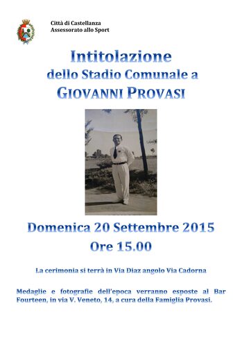 Locandina intitolazione stadio comunale