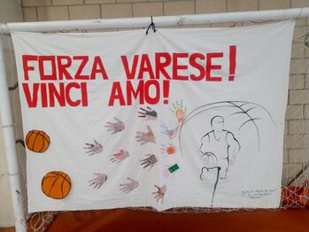 Lo striscione utilizzato per il concorso "Lo striscione: tra tifo e passione"