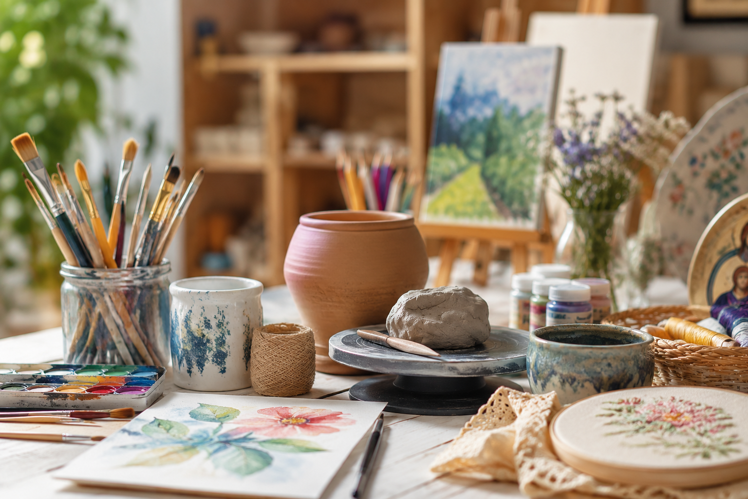 Dal 23 al 31 maggio Villa Pomini ospita la mostra dei Laboratori Universiter: un percorso tra pittura, ceramica, tessuto, ricamo, argilla e arti decorative con esposizioni realizzate dai partecipanti ai corsi artistici.