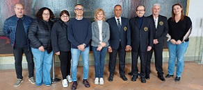 I soggetti coinvolti nella presentazione del trofeo nazionale WKAEDA insieme al sindaco Mirella Cerini