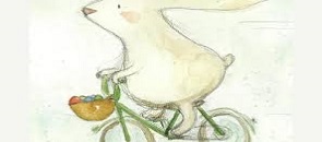 Coniglio in bicicletta