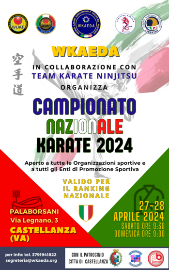 manifesto del torneo nazionale di Karate WKAEDA